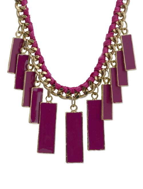 pink & gold choco bars neckpiece - 48740 - Very Small Image - 1