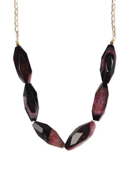 colored stones neckpiece - 48800 - Very Small Image - 1