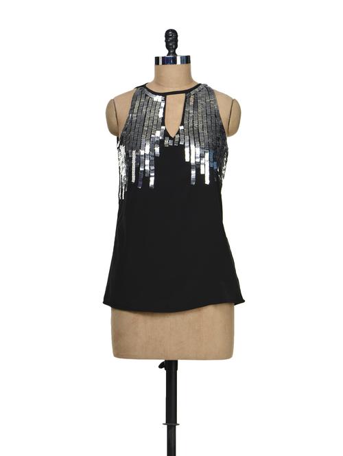 black tunic with silver embroidery - 48889 - Very Small Image - 1