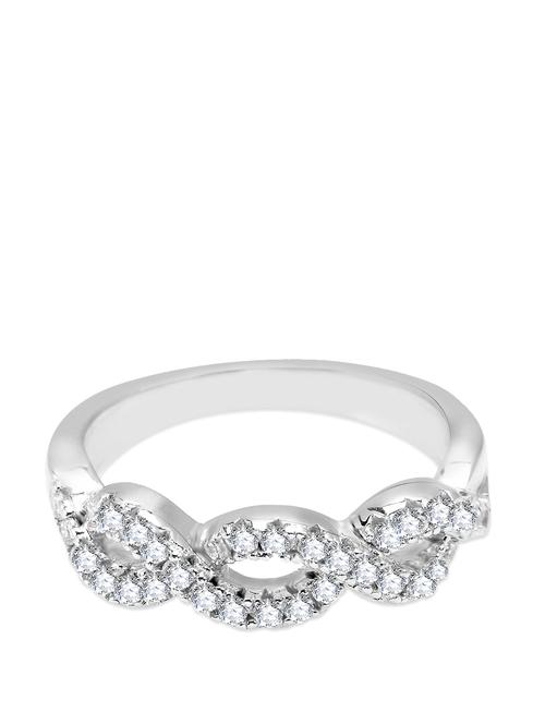 intertwined diamonte ring - 49040 - Very Small Image - 1