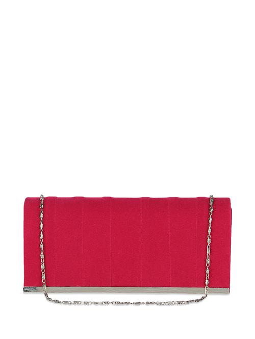 Velvet Party Clutch With Silver Handle - 50619 - Very Small Image - 1