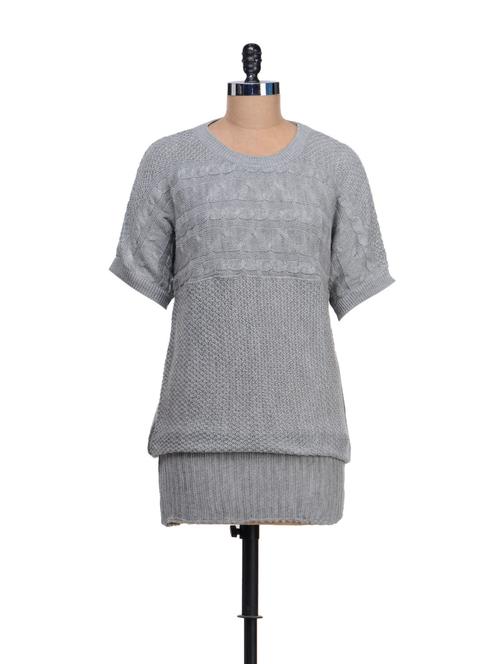 solid grey casual pullover - 50749 - Very Small Image - 1