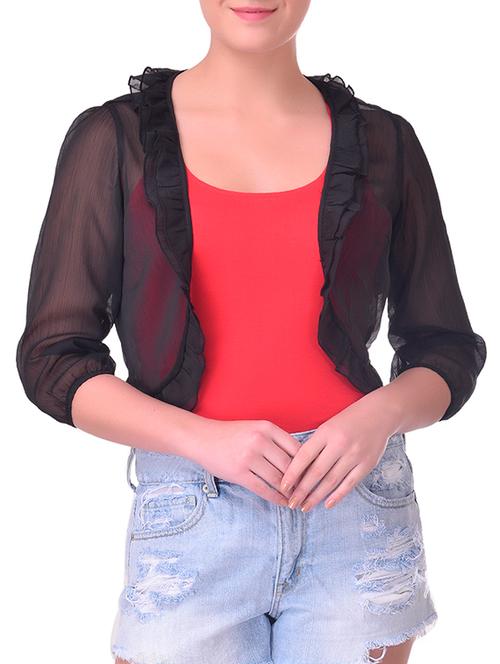 sheer ruffled shrug - 51032 - Very Small Image - 1