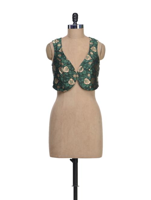 emerald leaf brocade jacket - 51073 - Very Small Image - 1