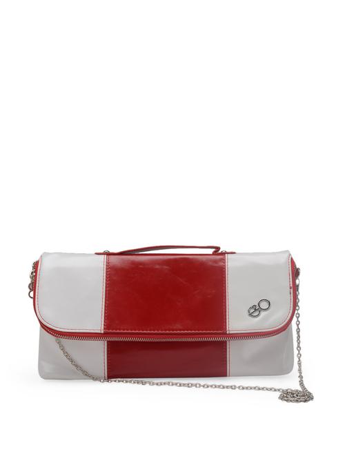 Stylish Red & White Clutch - 52422 - Very Small Image - 1