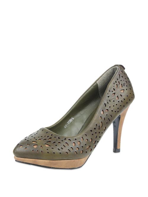 olive cut out pumps - 52456 - Very Small Image - 1