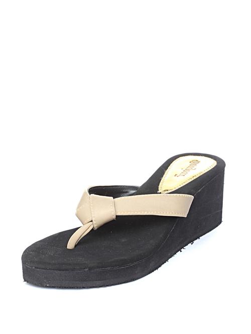 Black & Beige Platform Heels - 52557 - Very Small Image - 1