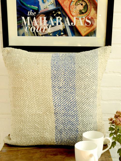 patterned organic cotton cushion cover - 53315 - Very Small Image - 1