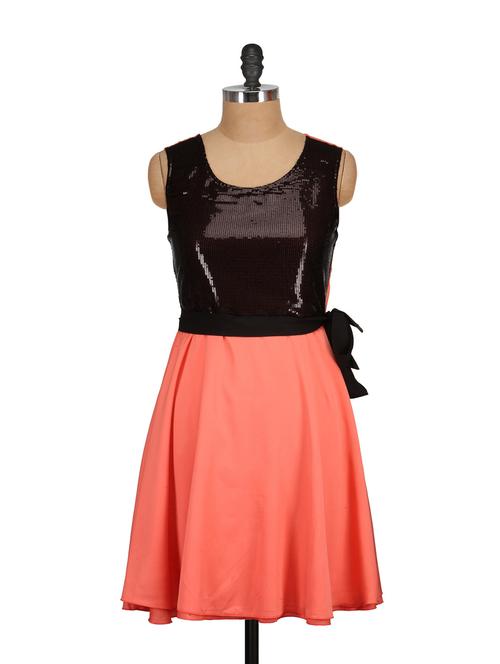 peach&black sequins dress - 53984 - Very Small Image - 1
