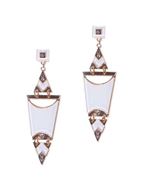 grecian white earrings - 54226 - Very Small Image - 1