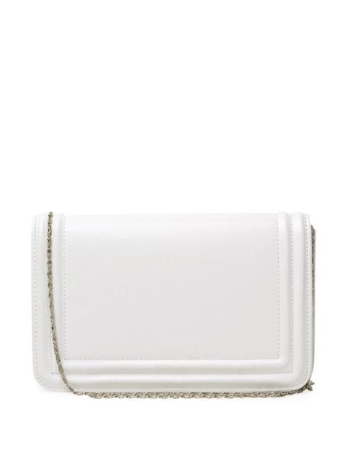 elegant white & silver rectangular clutch - 54627 - Very Small Image - 1