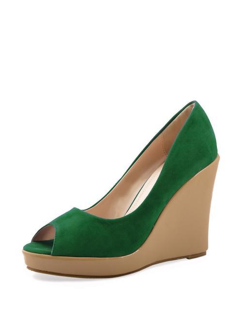 pheddies green peep toe wedges - 54892 - Very Small Image - 1