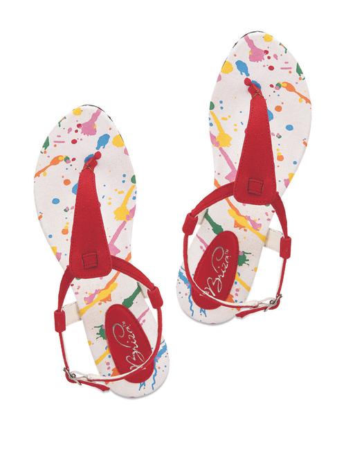 red back strap sandal - 55173 - Very Small Image - 1