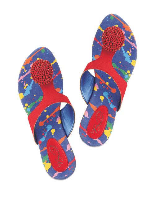 Red toe separator  sandals - 55176 - Very Small Image - 1