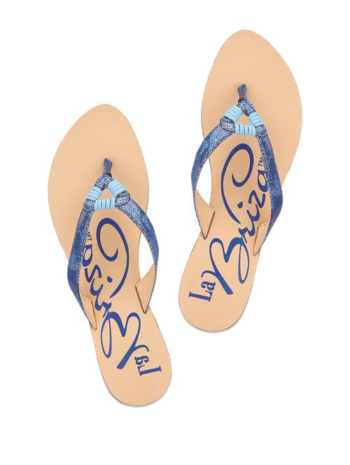 Blue toe separator  sandals - 55188 - Very Small Image - 1