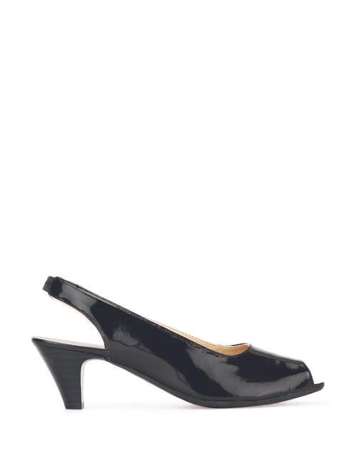 Black Peep Toe Sandals - 55226 - Very Small Image - 1