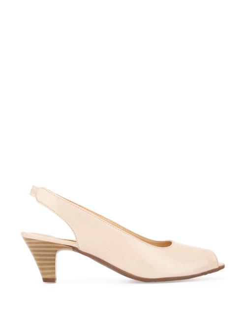 Beige back strap Peep Toes - 55227 - Very Small Image - 1