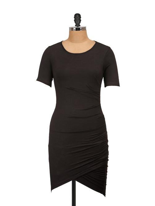 asymetric black bodycon dress - 55359 - Very Small Image - 1