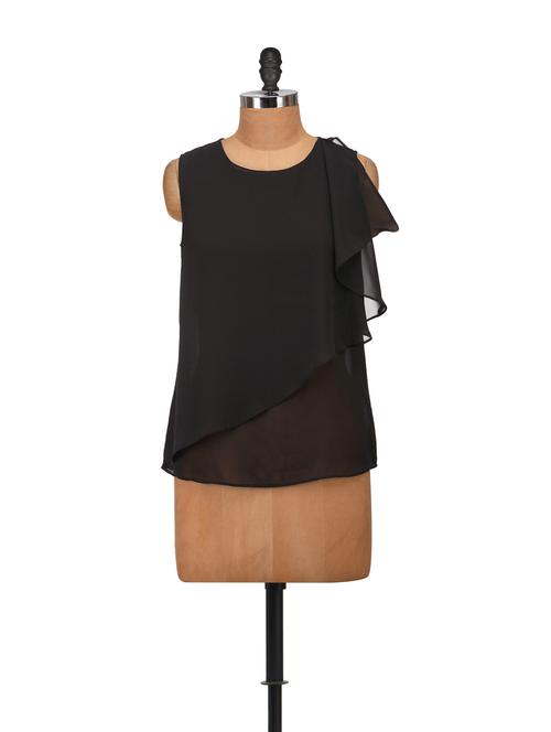 elegant black layered top - 55398 - Very Small Image - 1