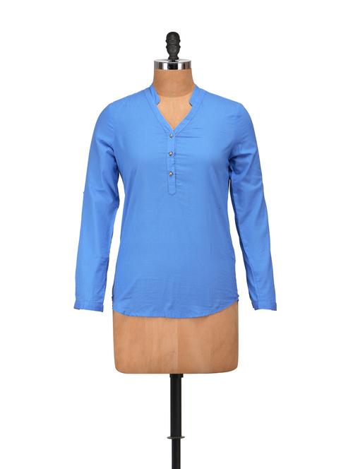 ink blue full sleeves top - 55428 - Very Small Image - 1