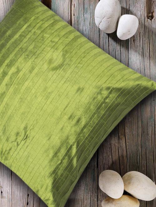 green pin tucks cushion cover - 55474 - Very Small Image - 1