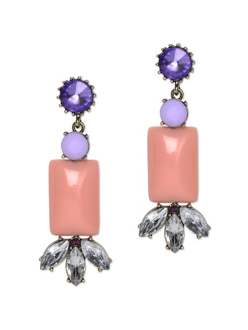 peach chandelier earrings - 55923 - Very Small Image - 1