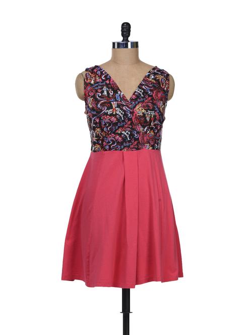 Flared Coral Dress - 56363 - Very Small Image - 1