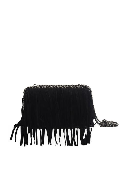 Black Seude Leather Trim Clutch - 56553 - Very Small Image - 1