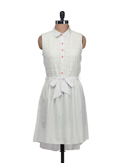 Collared Lace Dress - 56562 - Very Small Image - 1