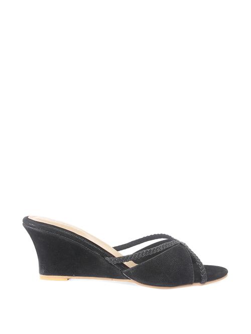 criss-cross black wedges - 56606 - Very Small Image - 1