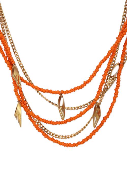 orange beaded necklace - 57421 - Very Small Image - 1