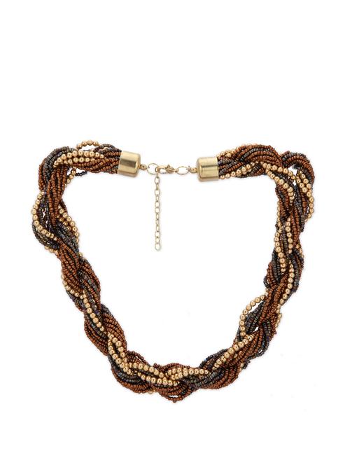 twisted beaded necklace - 57430 - Very Small Image - 1