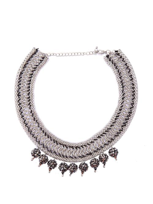 silver choker necklace - 57442 - Very Small Image - 1