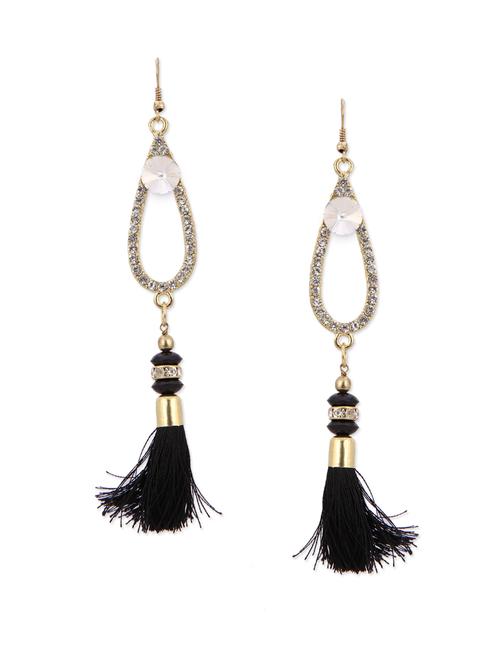 black tassel earrings - 57471 - Very Small Image - 1