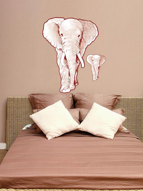 gentle elephant love wall sticker - 5911 - Very Small Image - 1