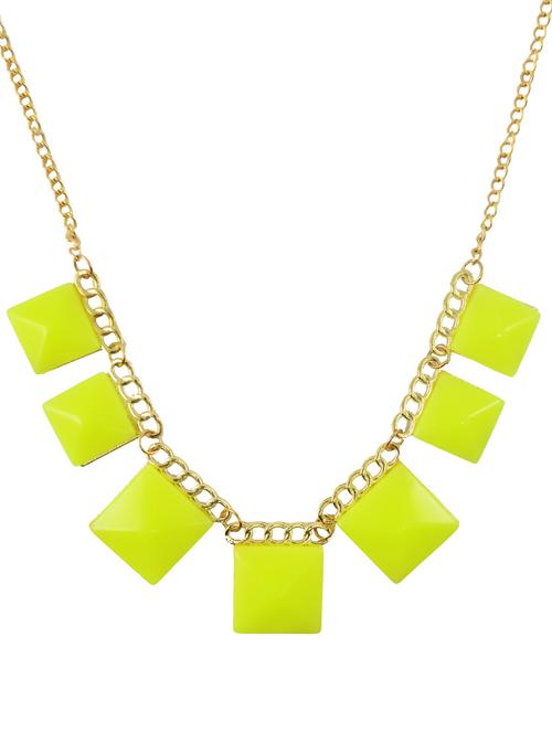 yellow revolution geometric necklace - 59146 - Very Small Image - 1
