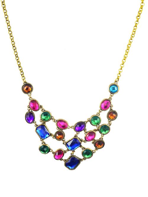 bollywood inspired necklace - 59205 - Very Small Image - 1