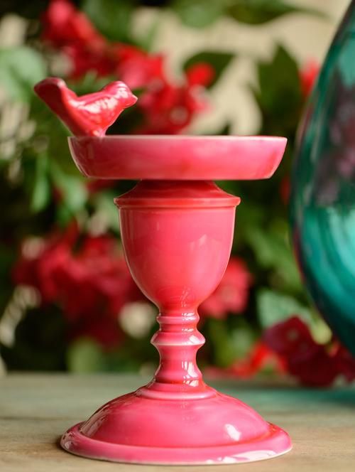 pink aluminium candle stand - 59954 - Very Small Image - 1