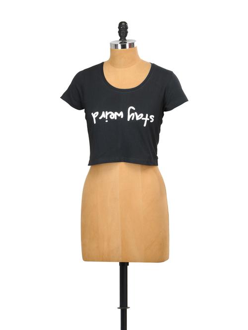 stay weird cropped top - 60522 - Very Small Image - 1