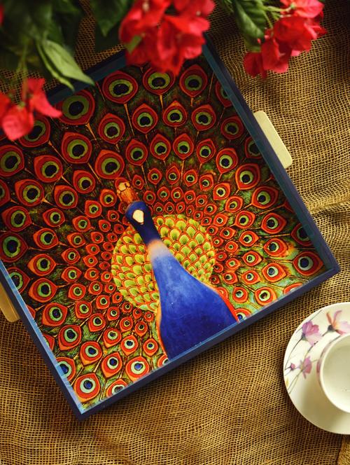 blue & orange square tray - big - 60807 - Very Small Image - 1