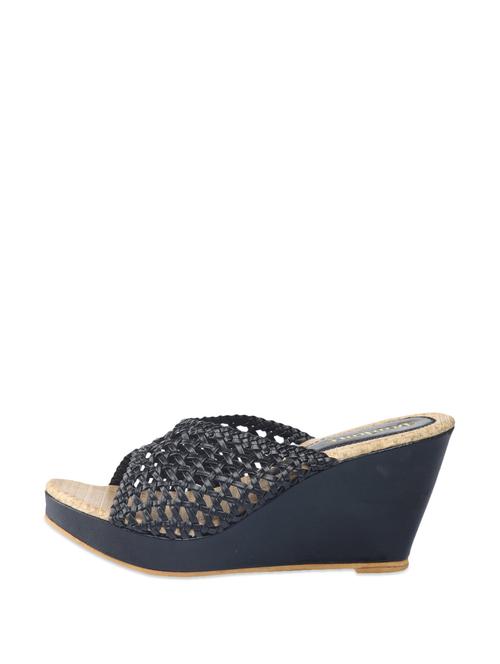 Chic Black Braided Wedges - 61058 - Very Small Image - 1