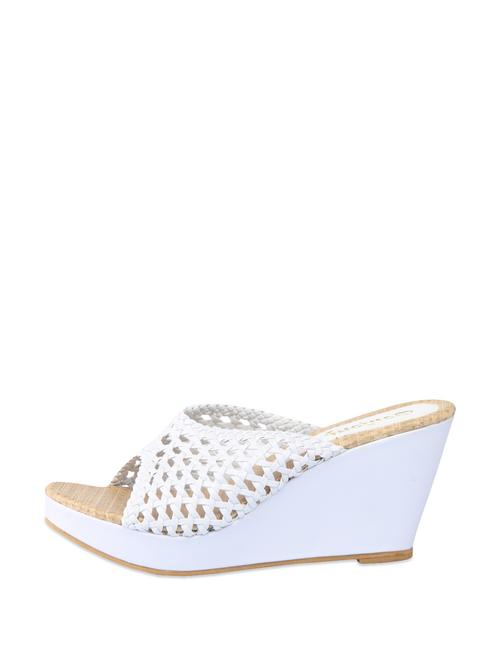 Chic White Braided Wedges - 61060 - Very Small Image - 1