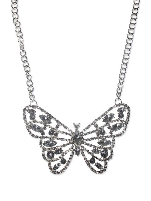 silver butterfly necklace - 62095 - Very Small Image - 1