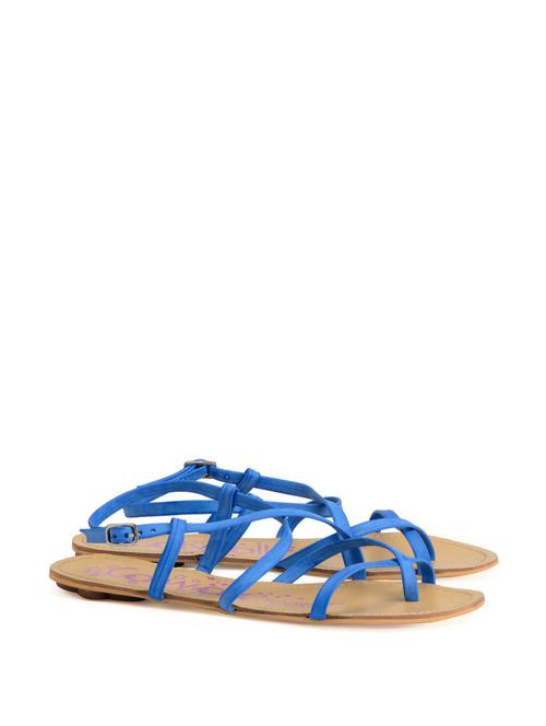 Cool Blue Strappy Sandals - 6511 - Very Small Image - 1