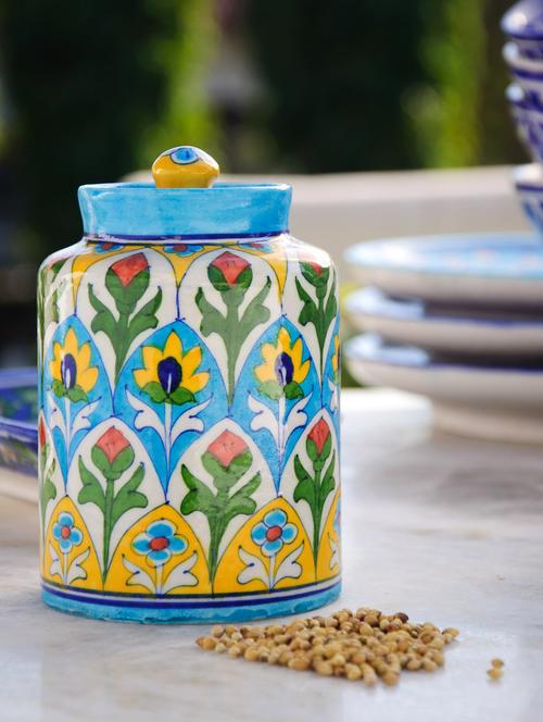 scalloped pattern lid jar - 6589 - Very Small Image - 1