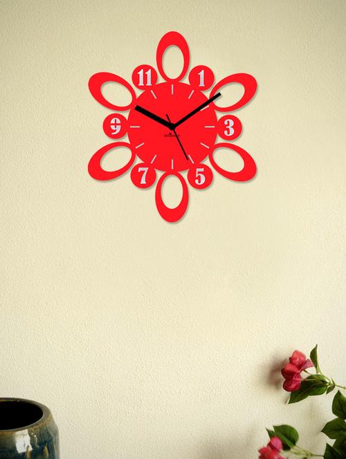 red atomic numbers wall clock - 65927 - Very Small Image - 1