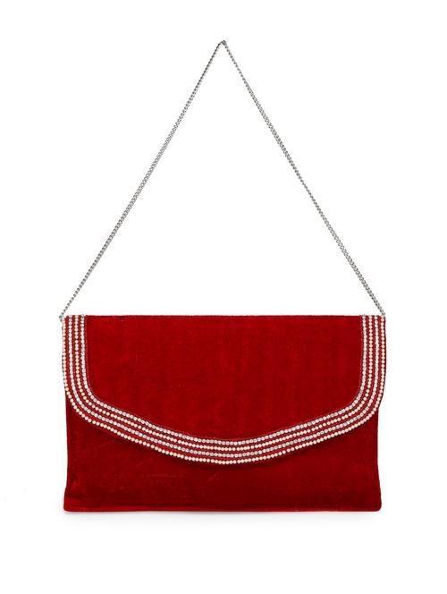 Red Satin Clutch - 66946 - Very Small Image - 1