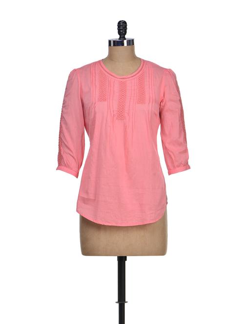 Elegant Pink Lace Tunic - 67395 - Very Small Image - 1