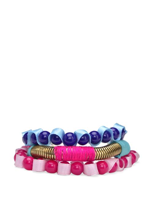 blue & pink beaded bracelet - 69556 - Very Small Image - 1