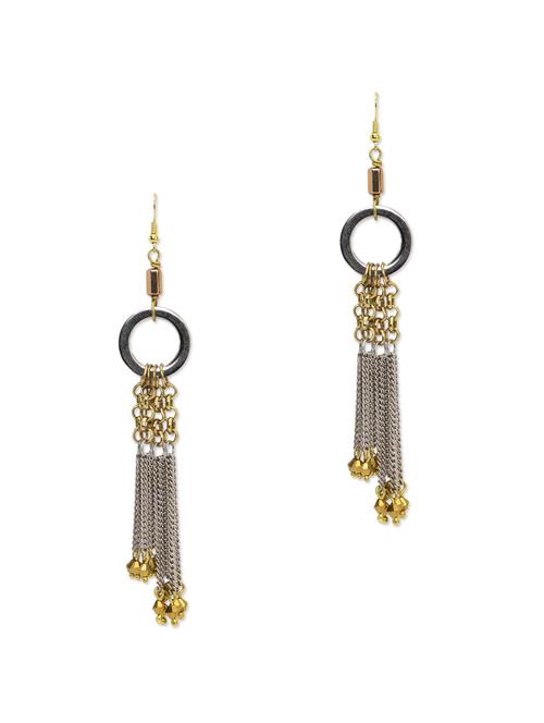 stylish golden ring earrings - 69569 - Very Small Image - 1